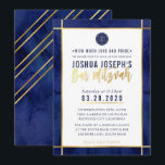 MONOGRAM PUB MITZVAH mörk blått vattenfärgen guld Inbjudningar<br><div class="desc">med kat masard >> kat@simplysweetPAPERIE.com <<< PUB MITZVAH Inbjudan till ditt barn att konfigurera trendiget som mall är det enkelt att lägga till egna uppgifter eller slått anpassningsknappen och du kan lägga till eller ändra text, typsnitt, storlekar osv. TIP: 1. Om du vill ändra/flytta grafik/ändra bakgrund slå färg knappen "anpassa"....</div>