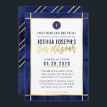 MONOGRAM PUB MITZVAH mörk blått vattenfärgen guld Inbjudningar<br><div class="desc">med kat masard >> kat@simplysweetPAPERIE.com <<< PUB MITZVAH Inbjudan till ditt barn att konfigurera trendiget som mall är det enkelt att lägga till egna uppgifter eller slått anpassningsknappen och du kan lägga till eller ändra text, typsnitt, storlekar osv. TIP: 1. Om du vill ändra/flytta grafik/ändra bakgrund slå färg knappen "anpassa"....</div>