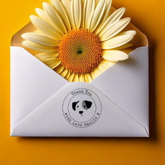 Monogram Puppy-Tack-självfärgande frimärke Självfärgande Stämpel