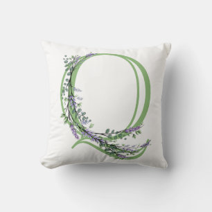 Monogram Q Lavender Eucalyptus Kudde
