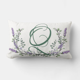 Monogram Q Lavender Eucalyptus Lumbarkudde