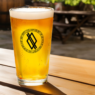 Monogram Q - Viking Stil - Pint Glass Glaskopp