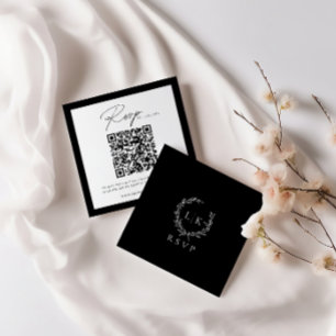 Monogram QR-kodens OSA Bröllop QR Tilläggskort
