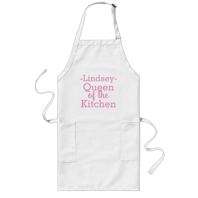 MONOGRAM QUEEN OF THE KITCHEN LÅNGT FÖRKLÄDE (Framsidan)