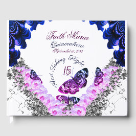 Monogram Quinceañera 15 och flygning Gästböcker