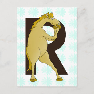 Monogram R Agile Pony Customized Vykort
