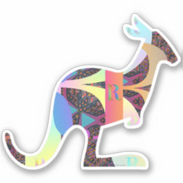Monogram R Kangaroo Klistermärken