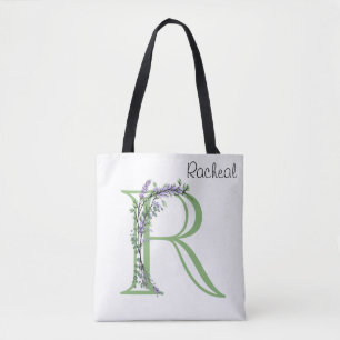 Monogram R Lavender Eucalyptus Tygkasse
