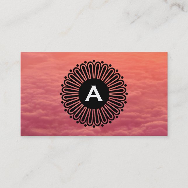 Monogram | Radial | Moln Visitkort (Framsida)