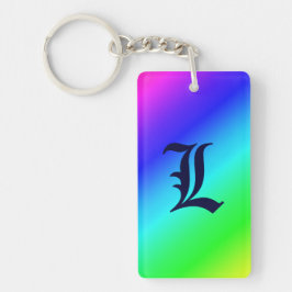 Monogram Rainbow Diagonal Rand Nyckelring