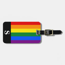 Monogram Rainbow Lesbisk Gay Bisexual Transgender Bagagebricka