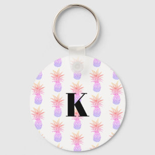 Monogram Rainbow Pineapple Tropical Mönster Nyckelring