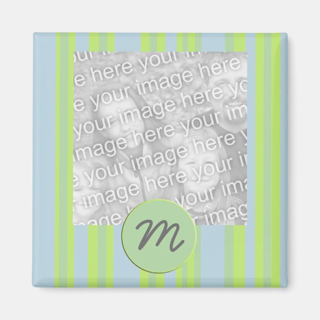 Monogram rand-foto ram magnet (Framsidan)