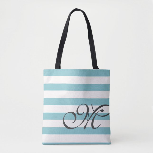 Monogram & Rand Tote Bag Tygkasse (Framsida)