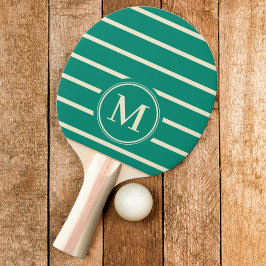 Monogram Randig Aqua Beach Breeze Färg Pingisracket