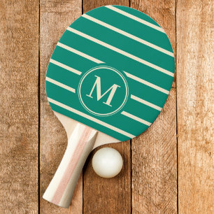 Monogram Randig Aqua Beach Breeze Färg Pingisracket