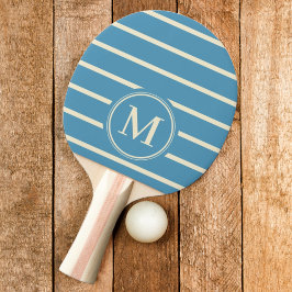 Monogram Randig Aqua Splash Färg Pingisracket