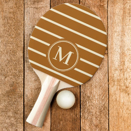Monogram Randig Bränd Sand Färg Pingisracket