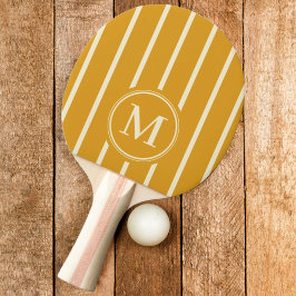 Monogram randig bränd smörkulla färg pingisracket