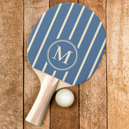 Monogram Randig Capri Blå Färg  Pingisracket