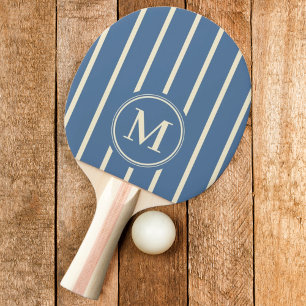 Monogram Randig Capri Blå Färg Pingisracket