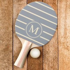 Monogram Randig Duvgrå Färg Pingisracket