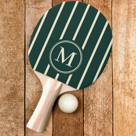 Monogram-randig i färgen Sage Green Pingisracket