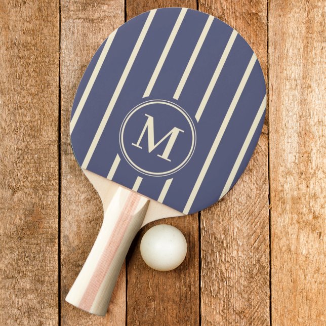 Monogram randig Lavendelbris färg Pingisracket (Skapare uppladdad)