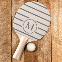 Monogram Randig Sandcastle Rosa Färg Pingisracket