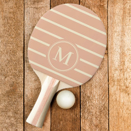 Monogram Randig Söt Persikofärgad Pingisracket