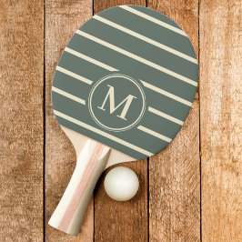 Monogram Randig Varm Grå Färg Pingisracket