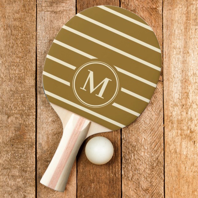 Monogram Randig Varm Ökenvind Färg Pingisracket (Skapare uppladdad)