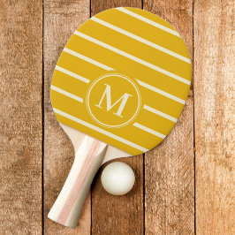 Monogram Randig Varm Solros Färg Pingisracket