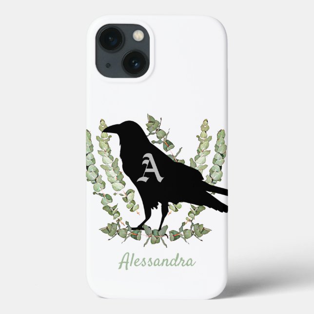 Monogram Raven Spirit Animal Personlig (Baksida)