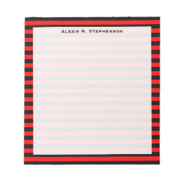 Monogram Red and Black Rand Anteckningsblock