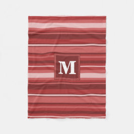 Monogram red rand fleecefilt