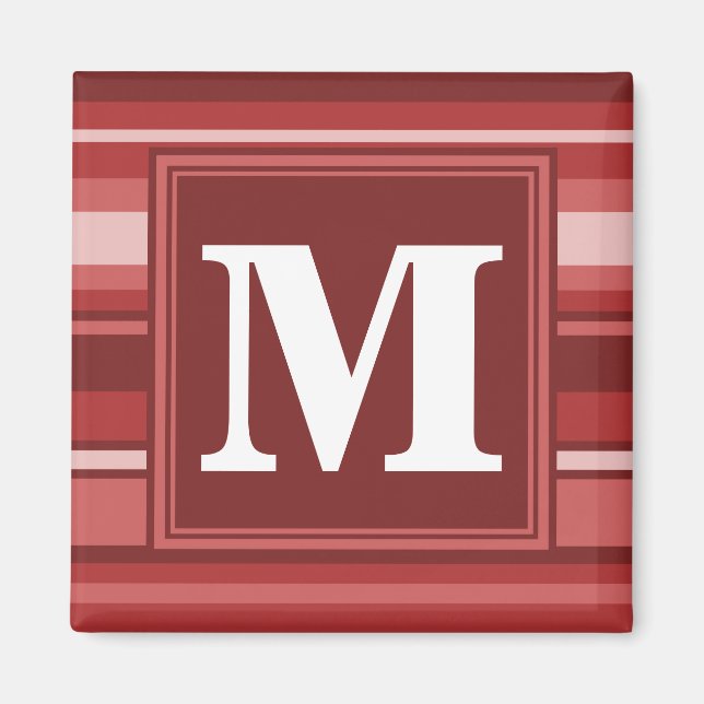 Monogram red rand magnet (Framsidan)