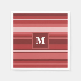Monogram red rand pappersservett