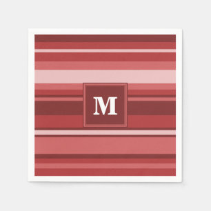 Monogram red rand pappersservett