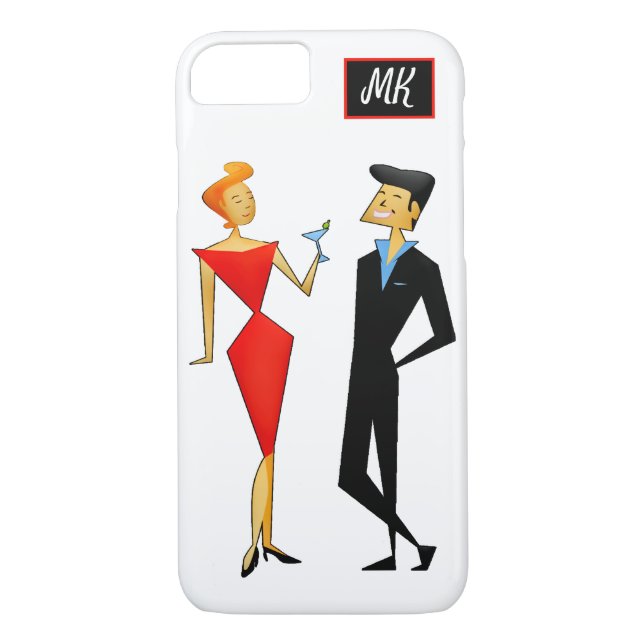 Monogram Rero 50s par Cocktail Party Case-Mate iPhone Skal (Baksida)