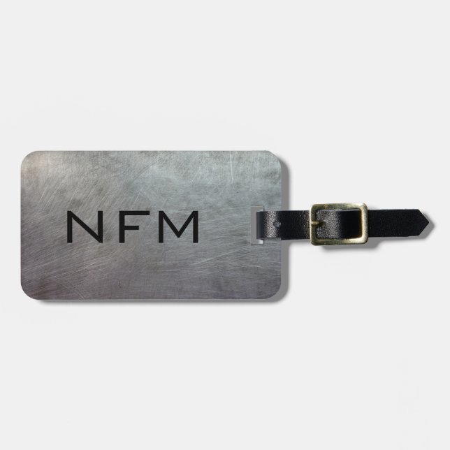 Monogram Resemetal Bagage Märke Bagagebricka (Horisontell Framsida)