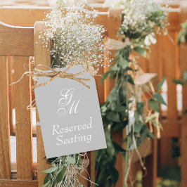 Monogram reserverad sittplats i stor Märkre i Bröl