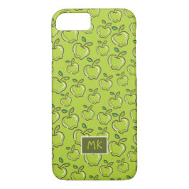 Monogram Retro Little Grönt Apples Fruit