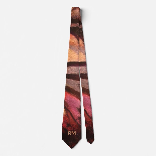 Monogram Retro Rand Brown Red Burgundy Orange Slips (Framsida)