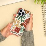 Monogram Retro Terracotta Blommigt Boho<br><div class="desc">Monogram Retro Terracotta Blommigt Boho Fodral-Mate iPhone 14 Pro Max Fodral . Perfekt som en anpassningsbar gåva till en flicka,  dotter,  vän eller officemat.</div>