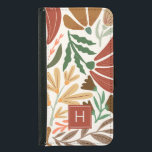 Monogram Retro Terracotta Blommigt Boho Plånboksfodral För Samsung Galaxy S5<br><div class="desc">Monogram Retro Terracotta Blommigt Boho Samsung Galaxy S5 Wallet Case. Perfekt som en anpassningsbar gåva till en flicka,  dotter,  vän eller officemat.</div>