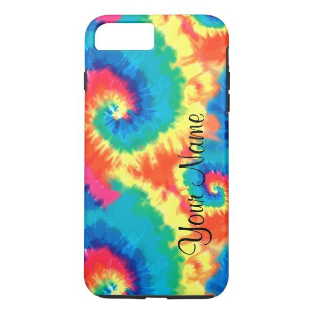 Monogram Retro Tie Dye Case-Mate iPhone Skal (Baksida)