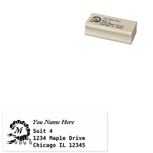 Monogram retur för Scorpion Scorpion Stämpel (Stämplad)