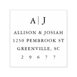 Monogram-Returadress Självfärgande Stämpel