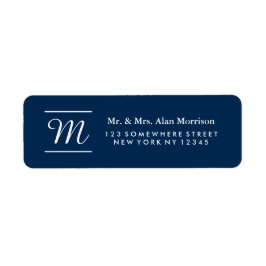 Monogram returadressetikett 3 returadress etikett